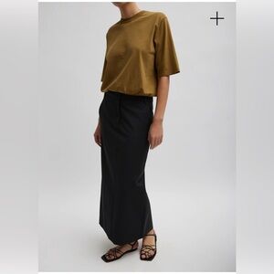 Tibi Tropical Wool Trouser Skirt in Black size 6